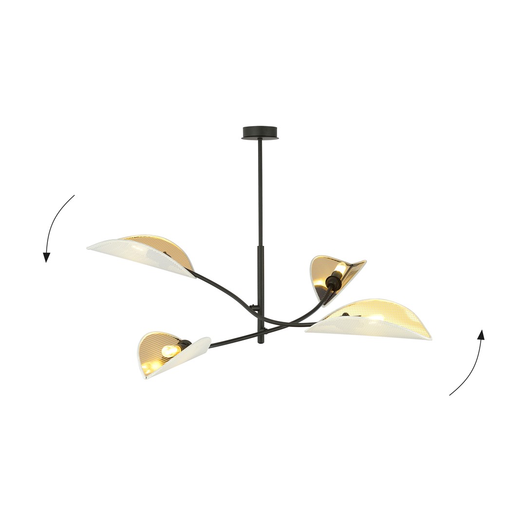 Plafondlamp Trirmon Zwart Ø12 cm - Afbeelding 3