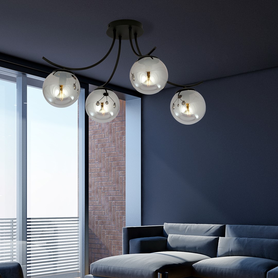 Plafondlamp Kotka Zwart Ø14 cm - Afbeelding 3