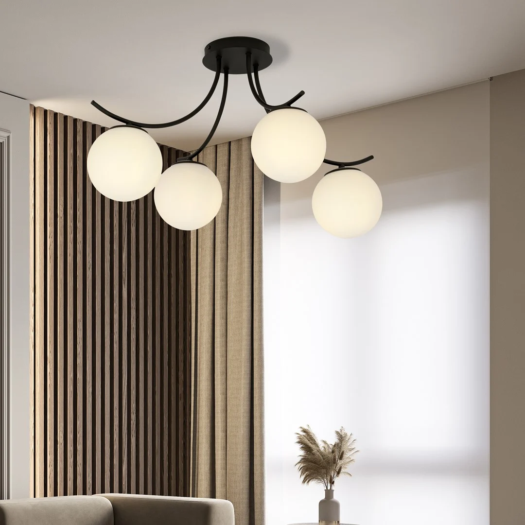 Plafondlamp Kloldano Zwart Ø15 cm - Afbeelding 3