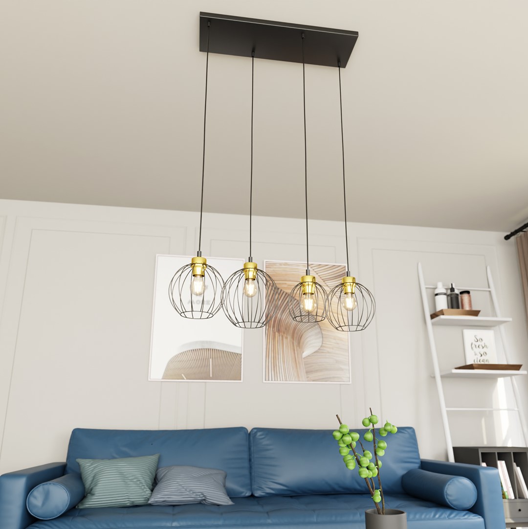 Hanglamp Stoolel Zwart Ø24 cm - Afbeelding 3