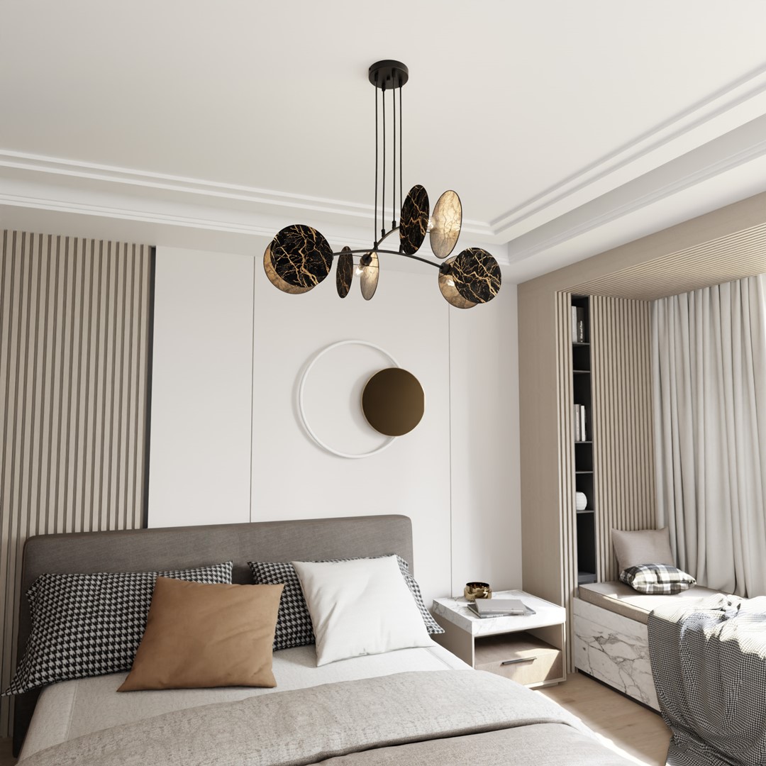 Hanglamp Moorrum Zwart Ø20 cm - Afbeelding 3
