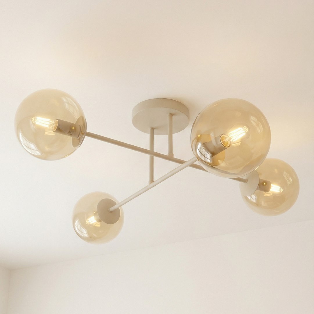 Plafondlamp Jeisse Beige Ø14 cm - Afbeelding 3