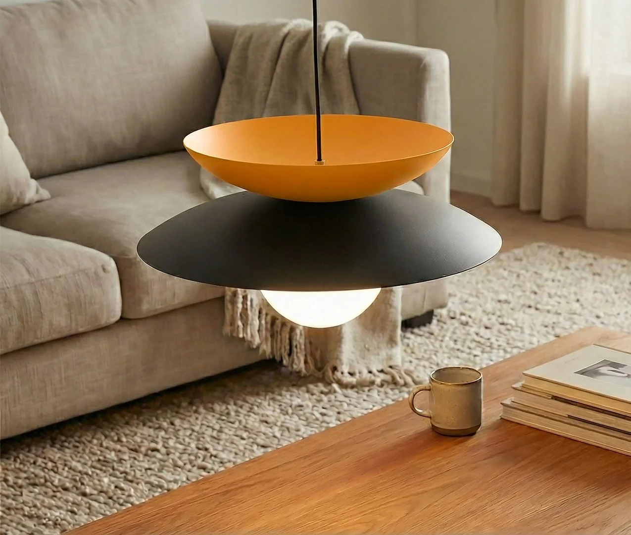 Hanglamp Riemano Zwart Ø10 cm - Afbeelding 3