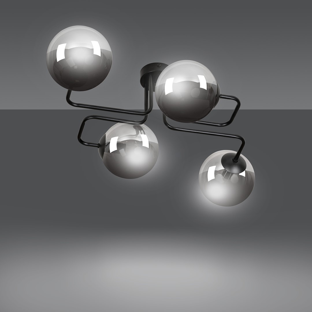 Plafondlamp Hirum Zwart Ø14 cm - Afbeelding 3
