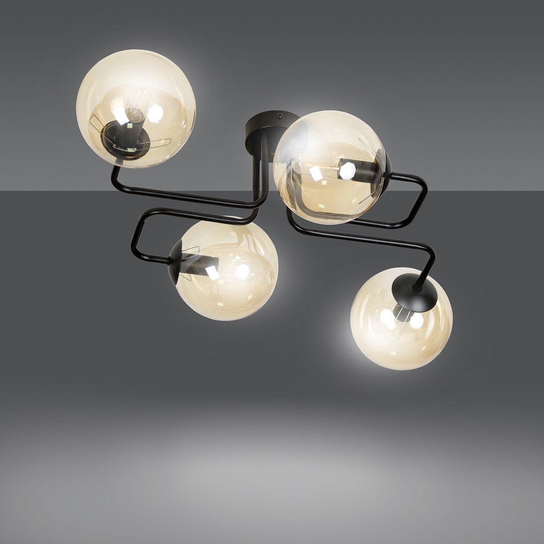 Plafondlamp Brauldil Zwart Ø14 cm - Afbeelding 3