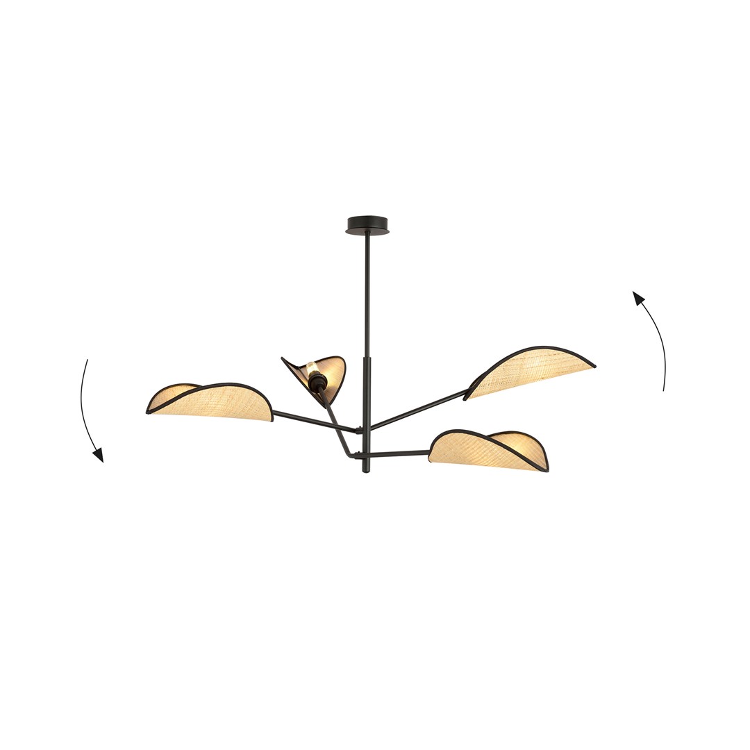 Plafondlamp Beirnesta Zwart Ø12 cm - Afbeelding 3