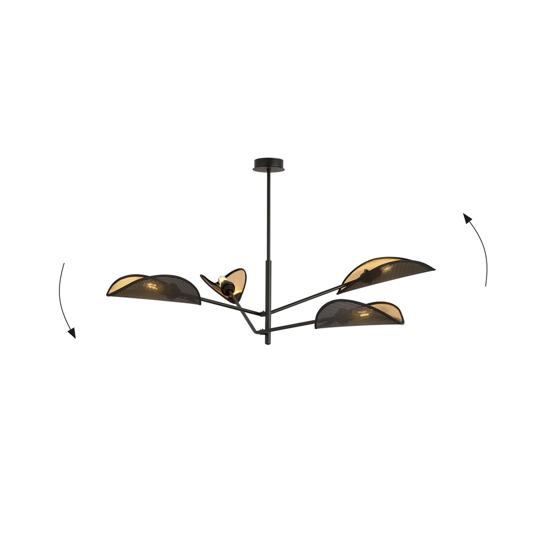 Plafondlamp Vurres Zwart Ø12 cm - Afbeelding 3