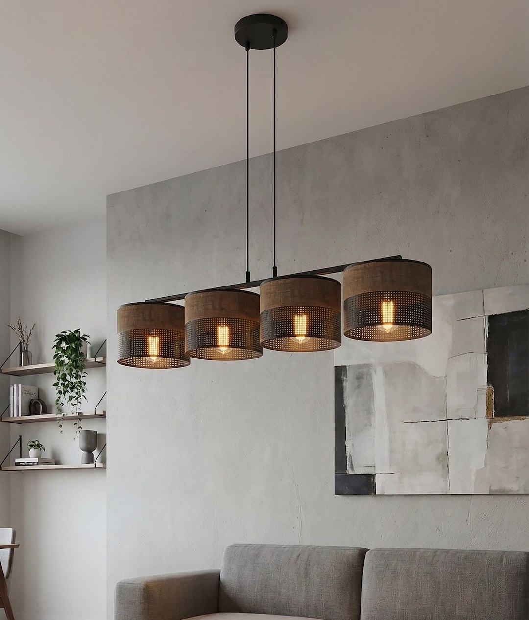 Hanglamp Meelino Zwart Ø20 cm - Afbeelding 3