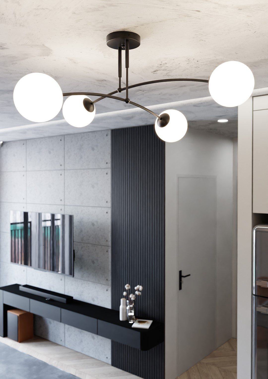 Plafondlamp Cissos Zwart Ø15 cm - Afbeelding 3