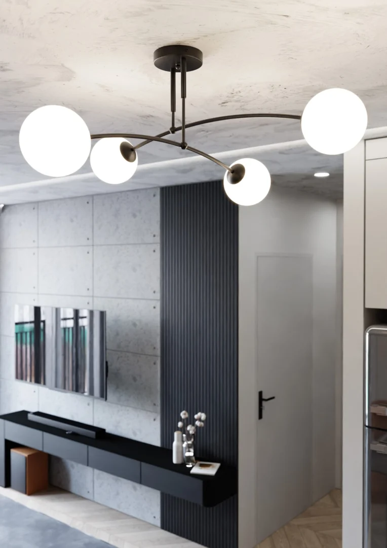 Plafondlamp Cissos Zwart Ø15 cm - Afbeelding 3