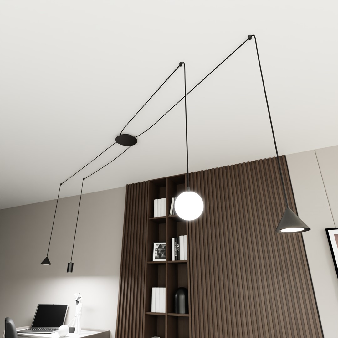 Hanglamp Bronses Zwart - Afbeelding 3