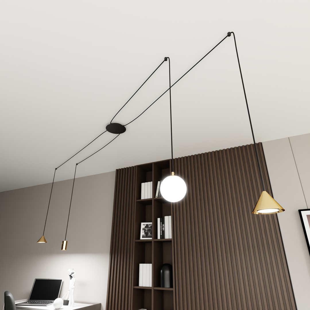 Hanglamp Boovea Goud - Afbeelding 3