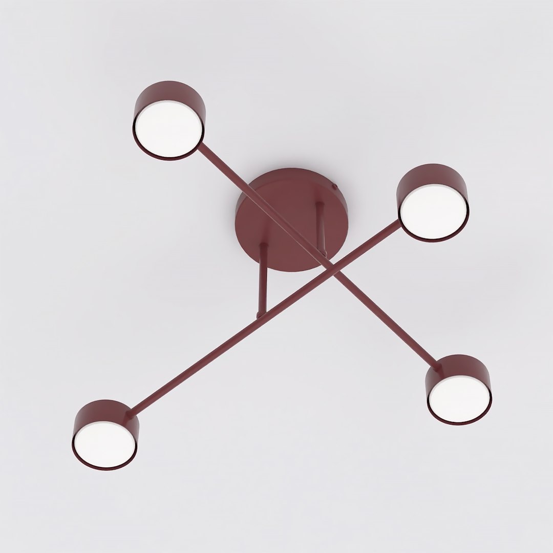Plafondlamp Rossar Bordeaux - Afbeelding 3