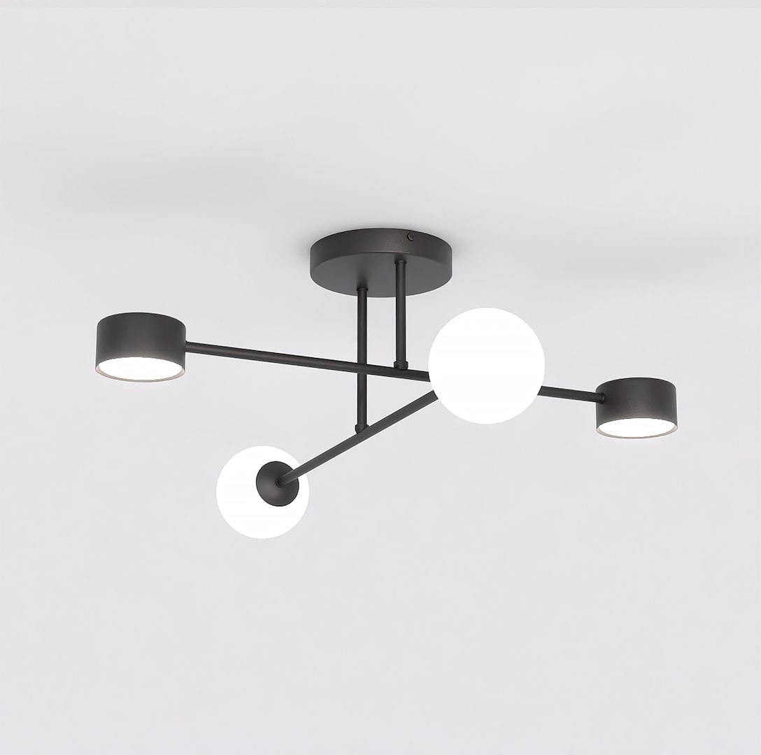Plafondlamp Skurdy Zwart Ø10 cm - Afbeelding 3