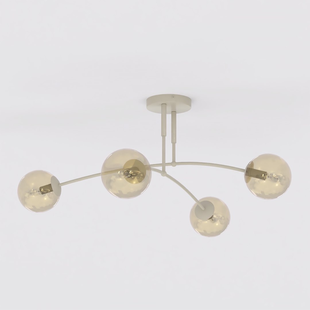 Plafondlamp Klaunsir Beige Ø14 cm - Afbeelding 3