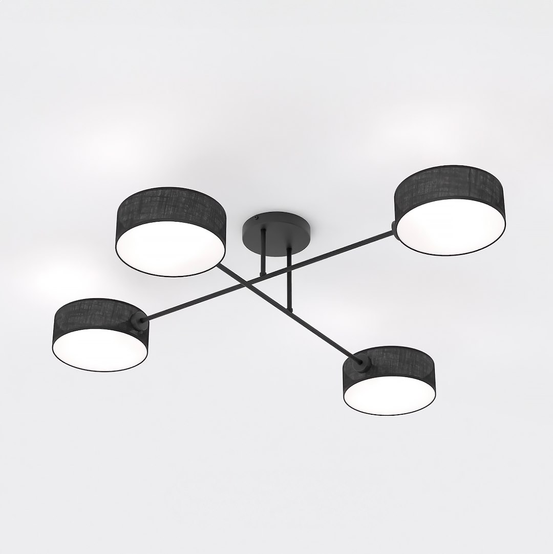 Plafondlamp Skomesta Zwart Ø20 cm - Afbeelding 3