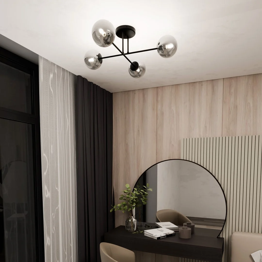 Plafondlamp Findund Zwart Ø14 cm - Afbeelding 4