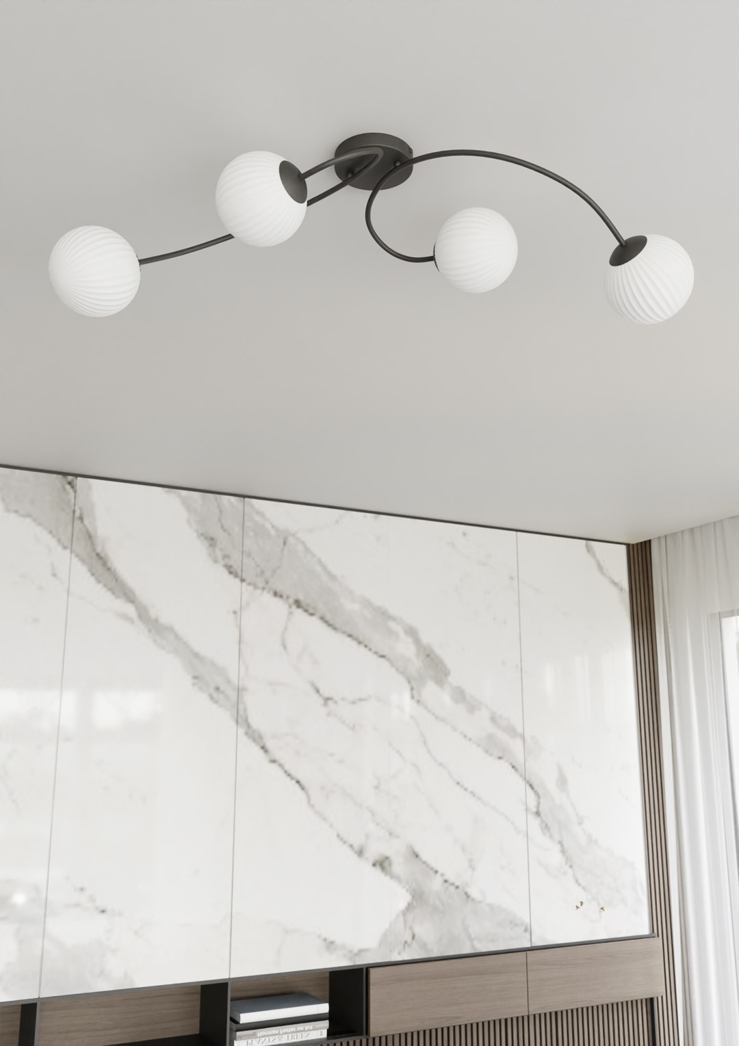 Plafondlamp Gistos Zwart Ø15 cm - Afbeelding 4