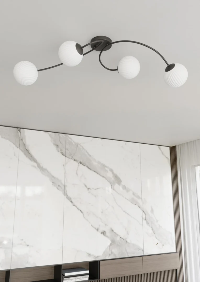 Plafondlamp Gistos Zwart Ø15 cm - Afbeelding 4