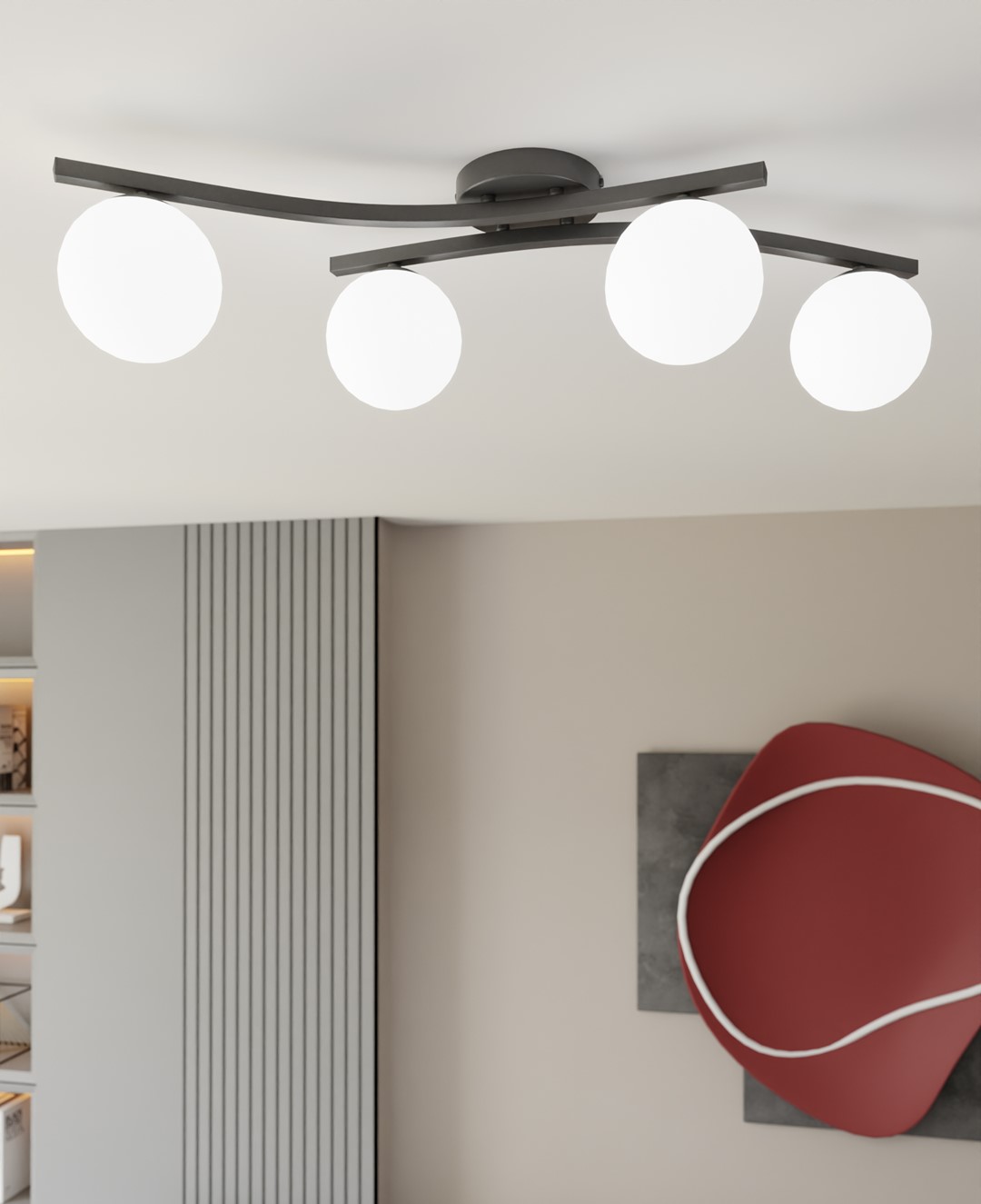 Plafondlamp Maator Zwart Ø15 cm - Afbeelding 4