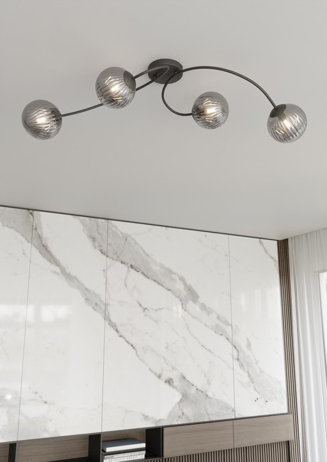 Plafondlamp Baarnil Zwart Ø15 cm - Afbeelding 4
