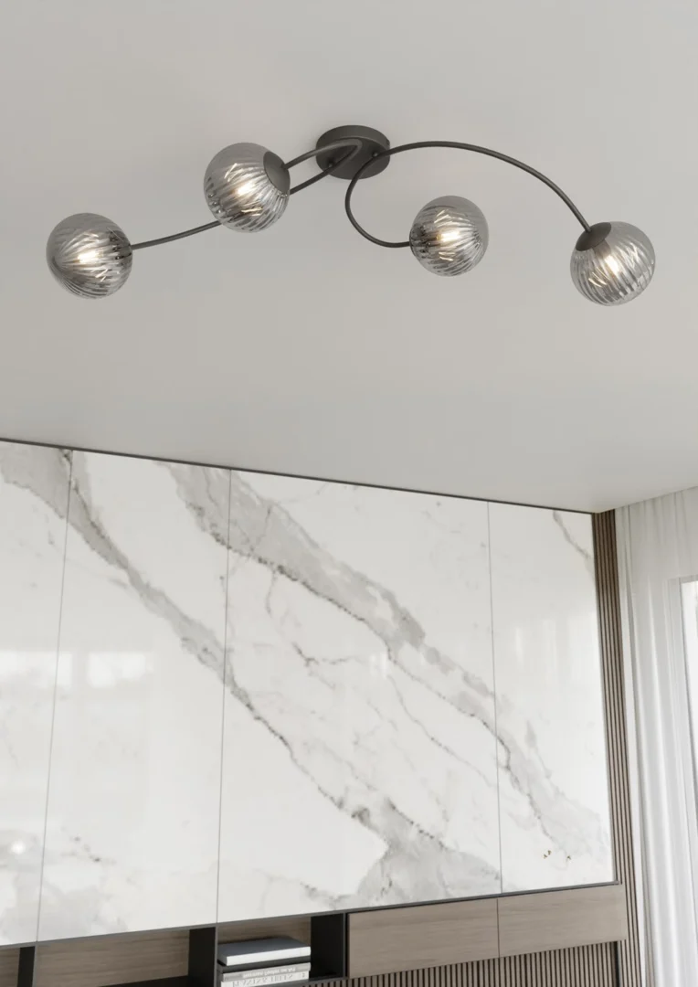 Plafondlamp Baarnil Zwart Ø15 cm - Afbeelding 4