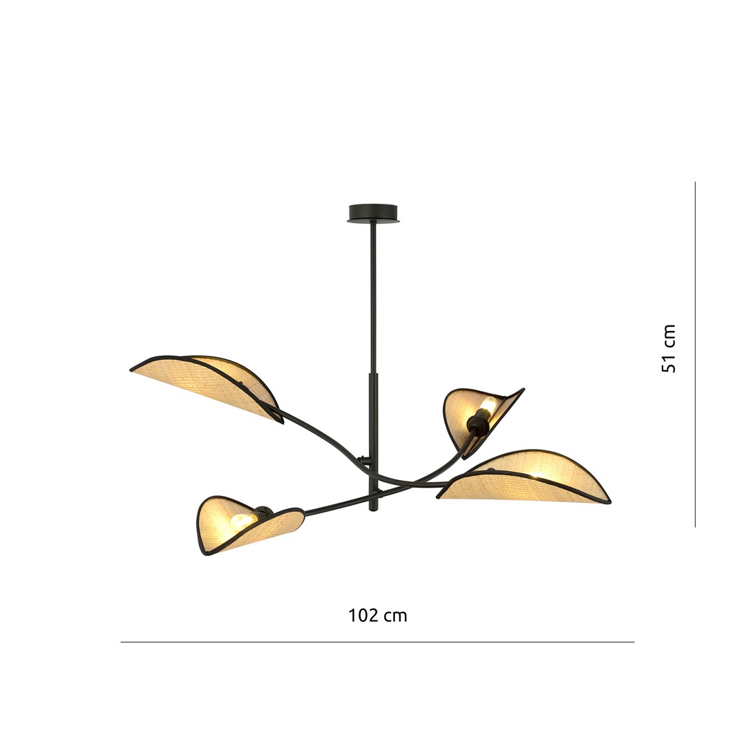 Plafondlamp Heilla Zwart Ø12 cm - Afbeelding 4
