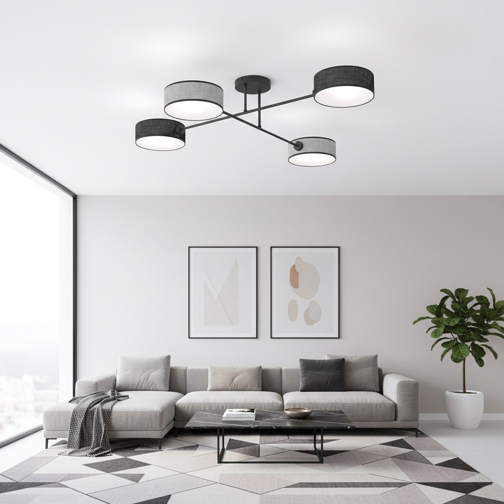 Plafondlamp Gaasken Zwart Ø20 cm - Afbeelding 4