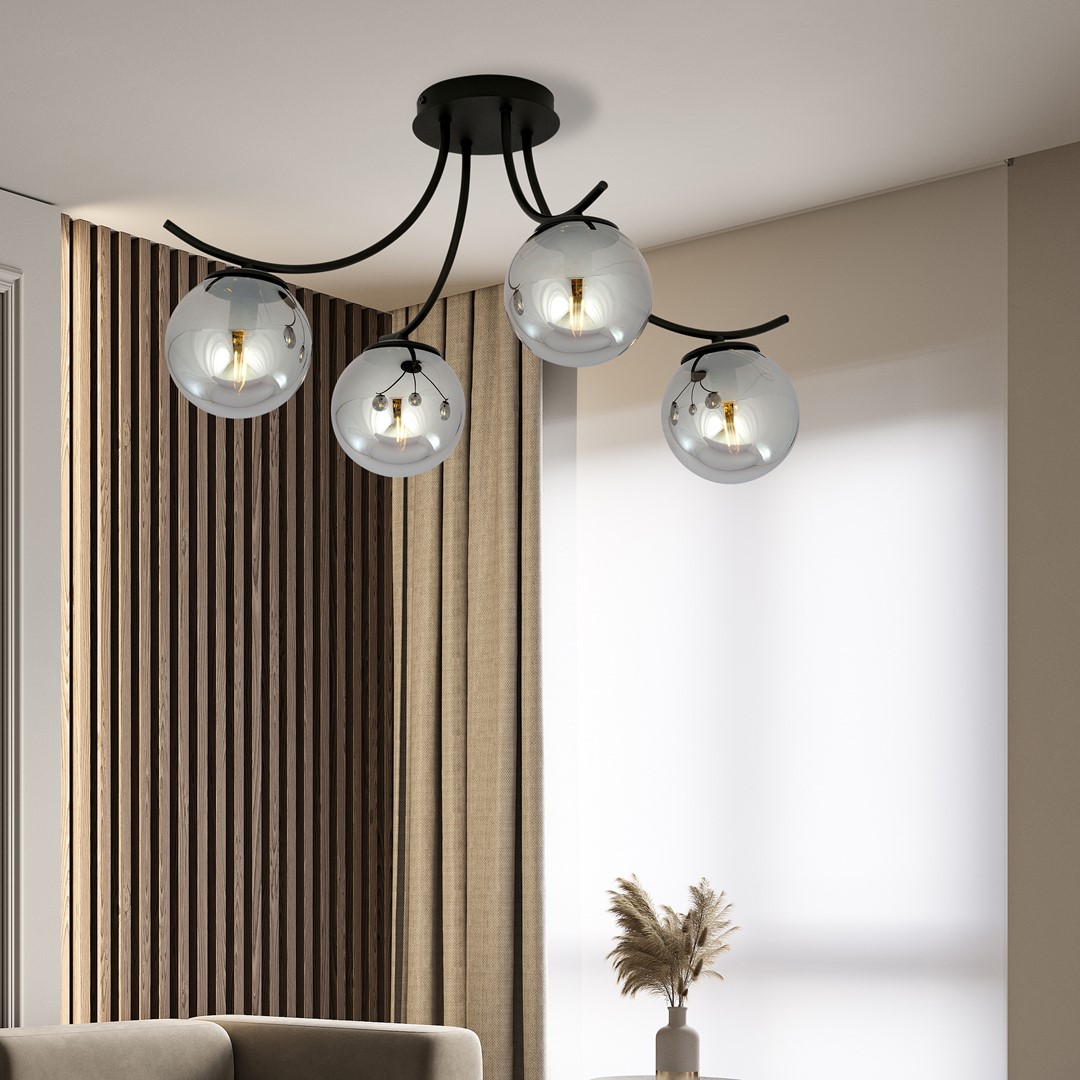 Plafondlamp Kotka Zwart Ø14 cm - Afbeelding 4