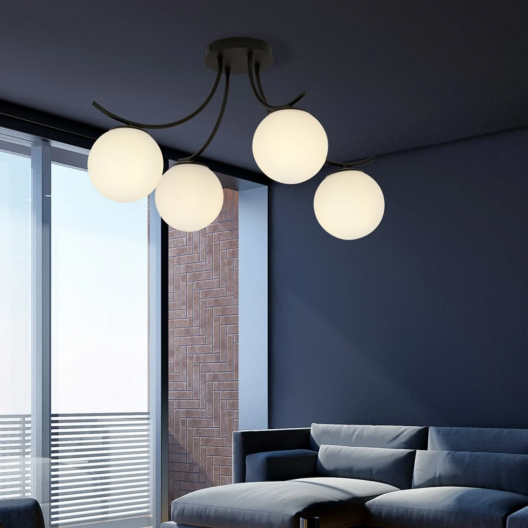 Plafondlamp Kloldano Zwart Ø15 cm - Afbeelding 4