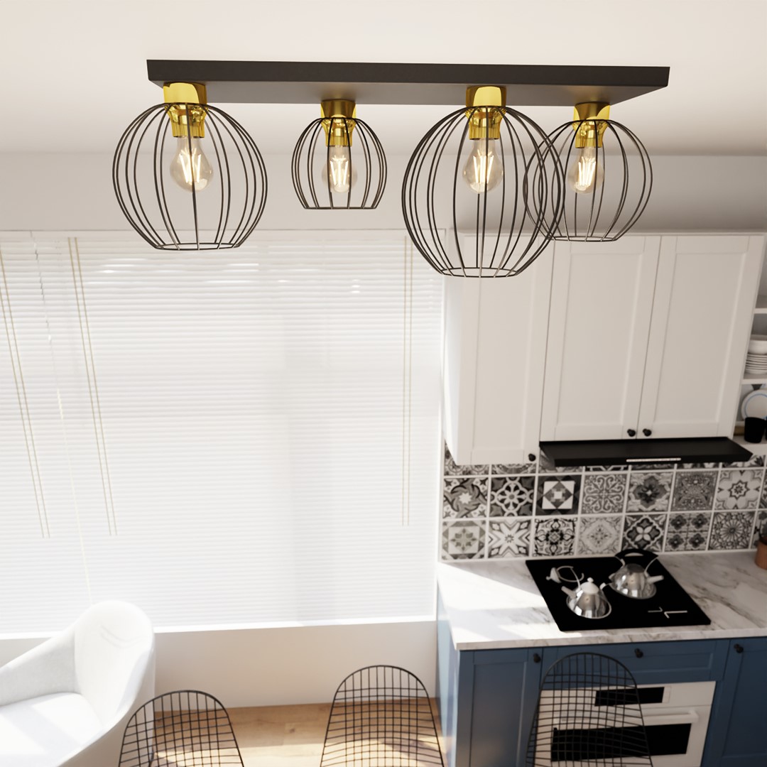 Plafondlamp Pielak Zwart Ø24 cm - Afbeelding 4