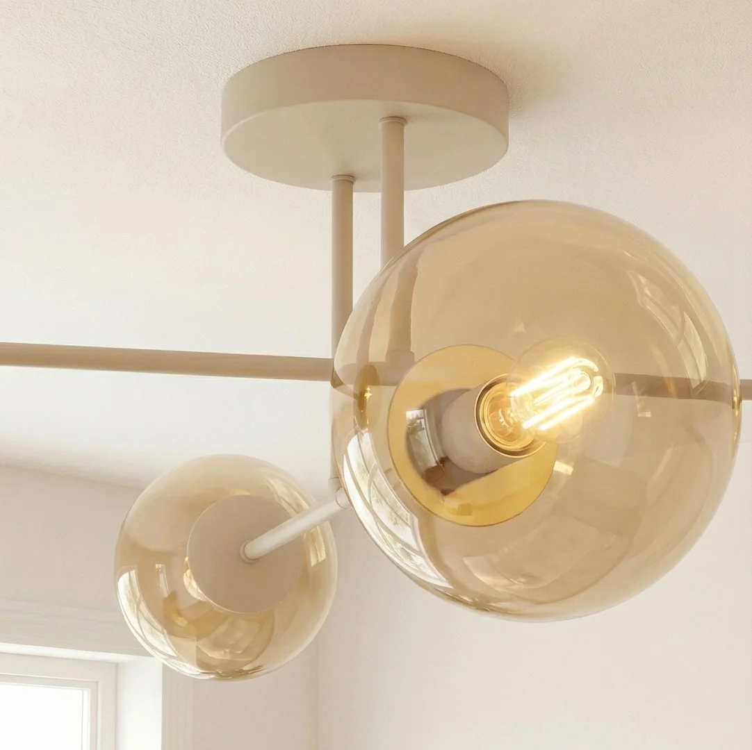 Plafondlamp Jeisse Beige Ø14 cm - Afbeelding 4