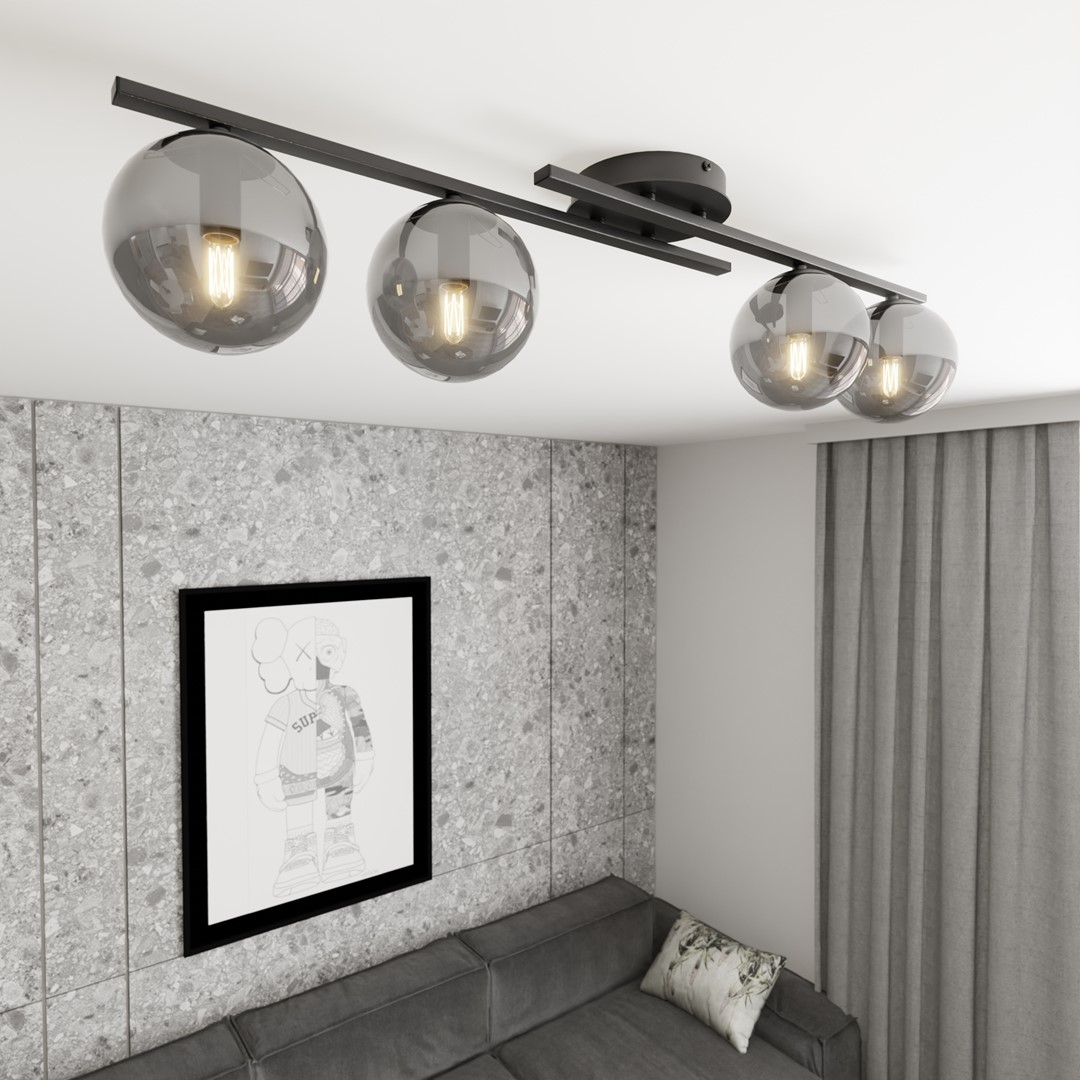 Plafondlamp Marken Zwart Ø14 cm - Afbeelding 4