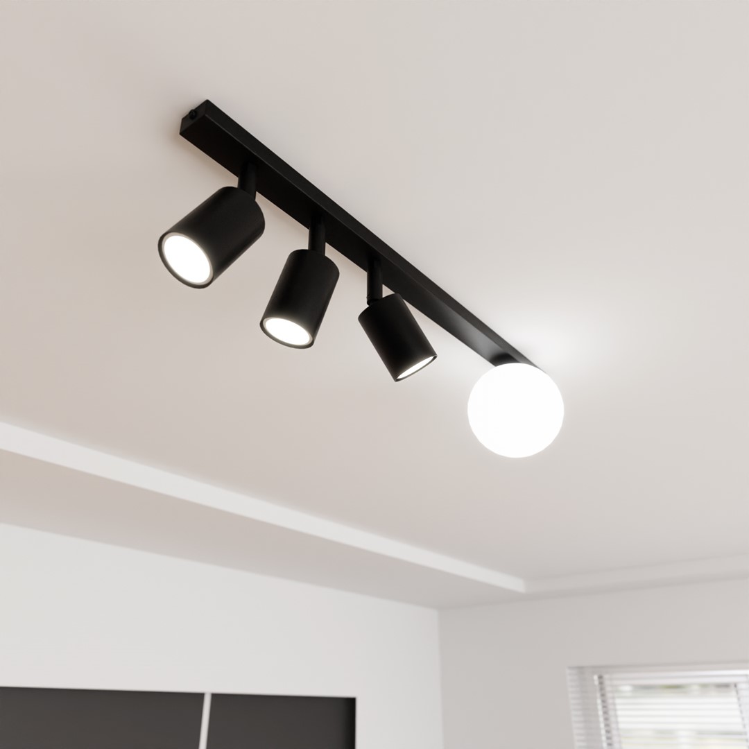 Plafondlamp Beeras Zwart Ø14 cm - Afbeelding 4