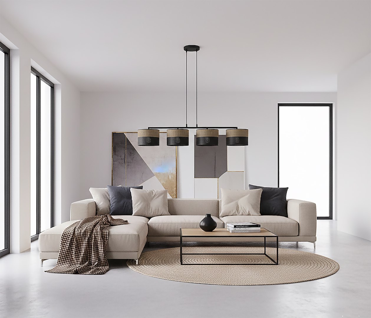 Hanglamp Meelino Zwart Ø20 cm - Afbeelding 4
