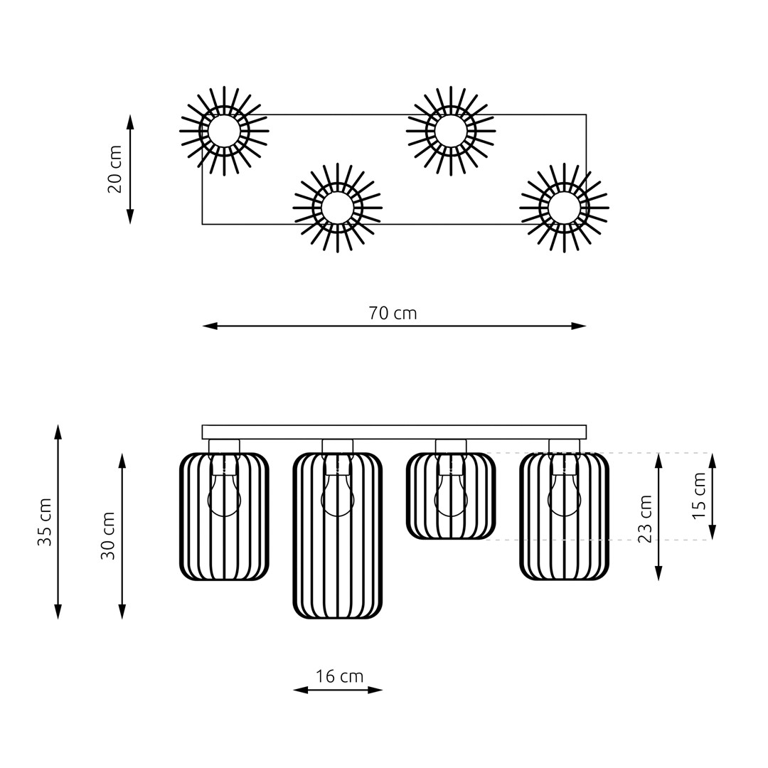 Plafondlamp Flenol Zwart Ø16 cm - Afbeelding 4