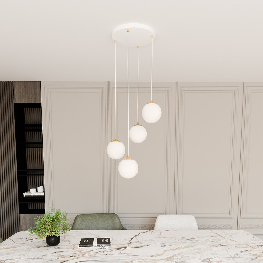 Hanglamp Bravine Wit Ø14 cm - Afbeelding 4