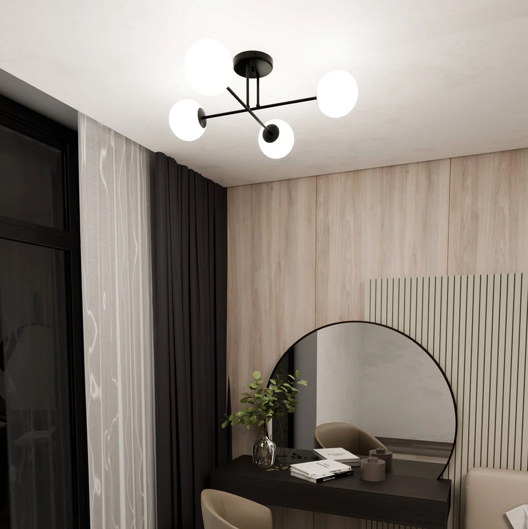 Plafondlamp Liendia Zwart Ø14 cm - Afbeelding 4