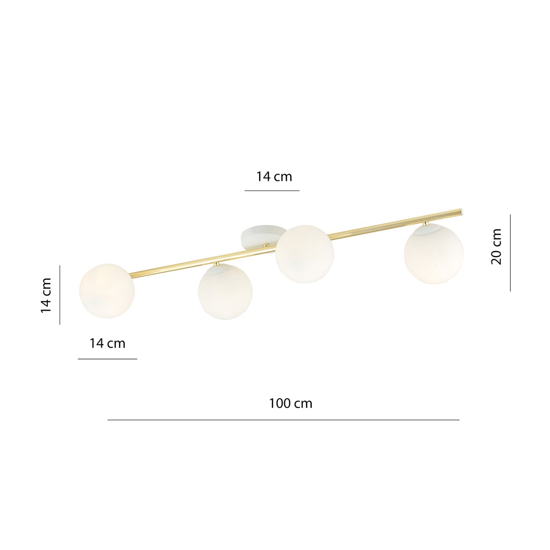 Plafondlamp Nielino Wit Ø14 cm - Afbeelding 4