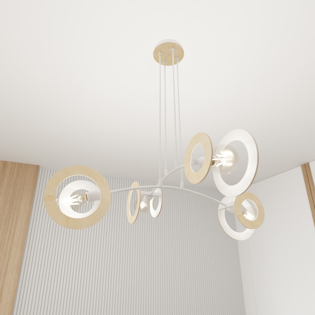 Hanglamp Ciellar Wit Ø20 cm - Afbeelding 4