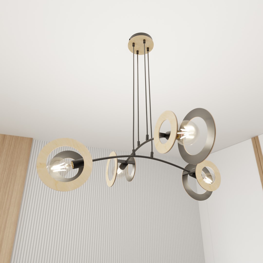 Hanglamp Naakona Zwart Ø20 cm - Afbeelding 4
