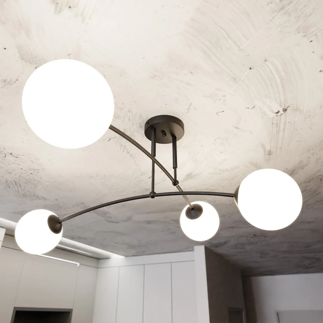 Plafondlamp Cissos Zwart Ø15 cm - Afbeelding 4