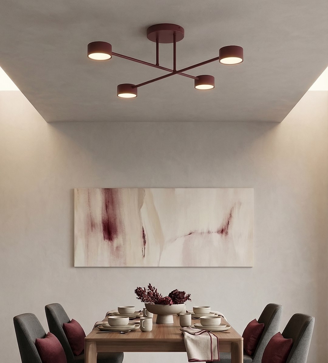Plafondlamp Rossar Bordeaux - Afbeelding 4