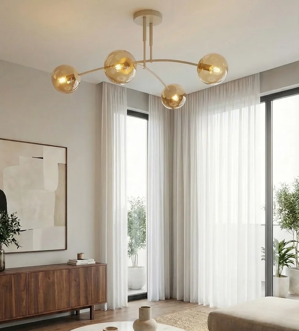 Plafondlamp Klaunsir Beige Ø14 cm - Afbeelding 4