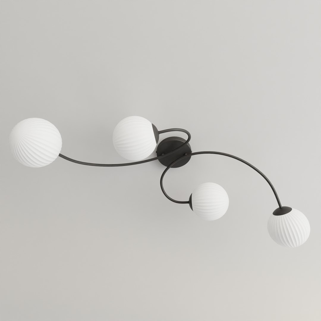 Plafondlamp Gistos Zwart Ø15 cm - Afbeelding 5