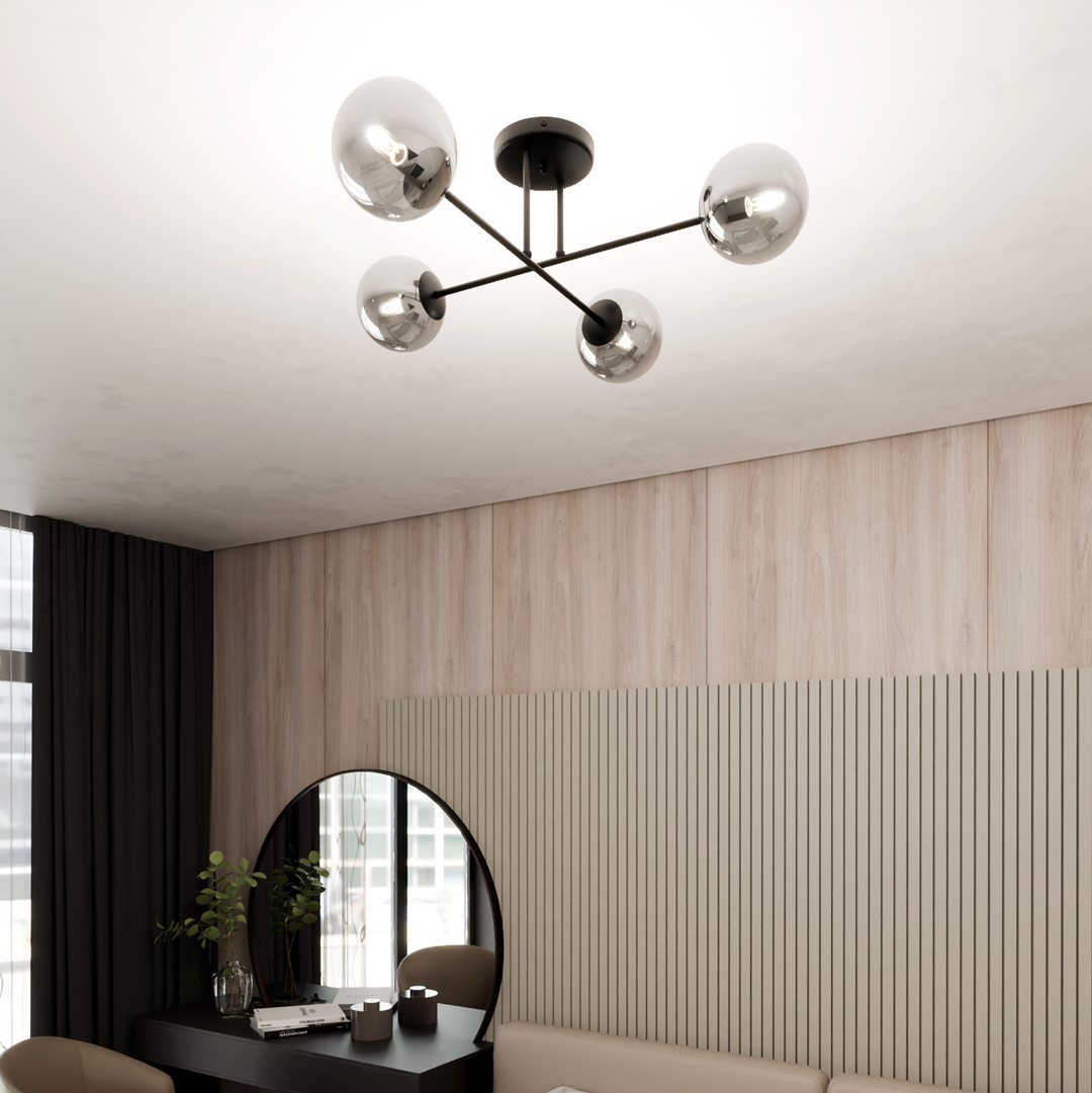 Plafondlamp Findund Zwart Ø14 cm - Afbeelding 5