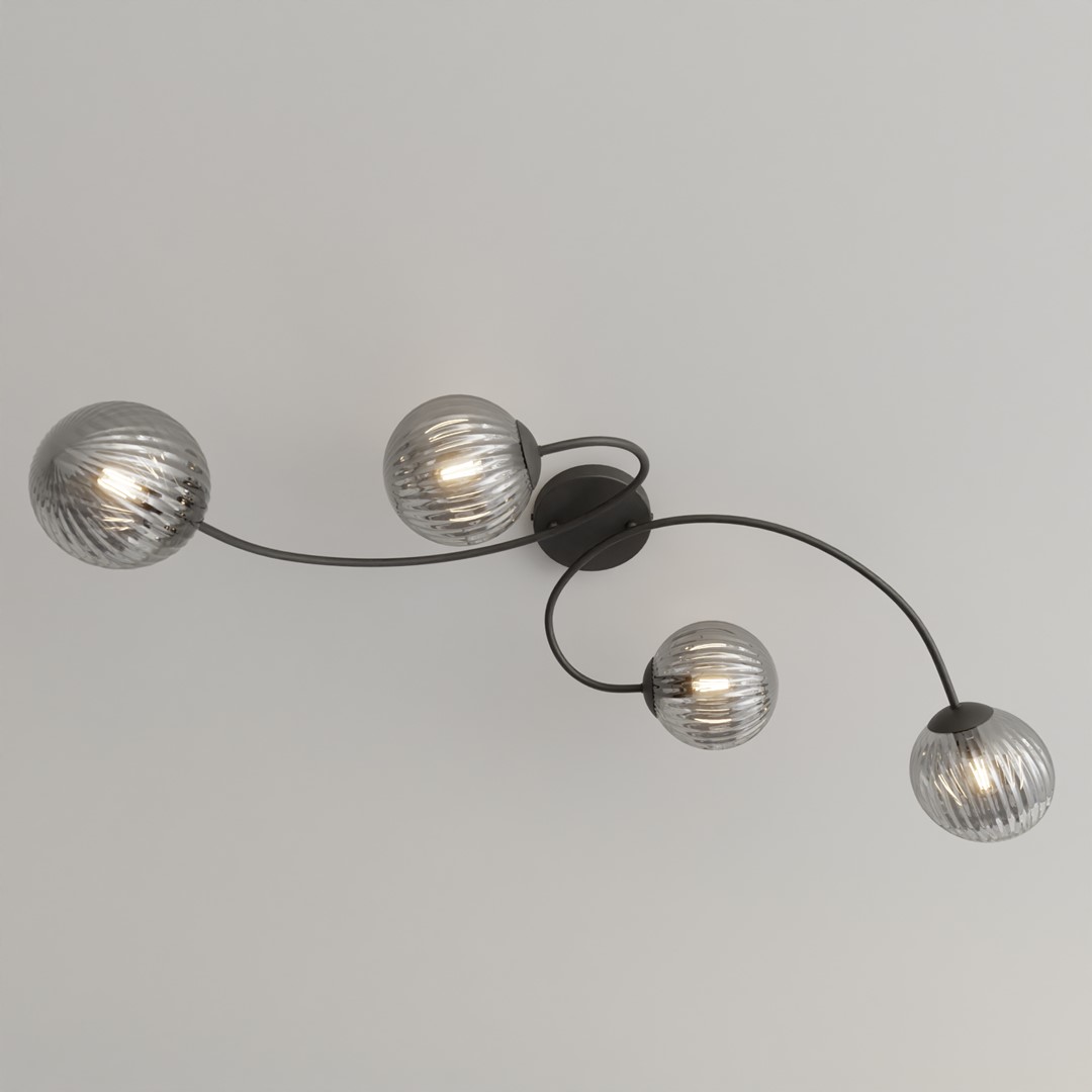 Plafondlamp Baarnil Zwart Ø15 cm - Afbeelding 5