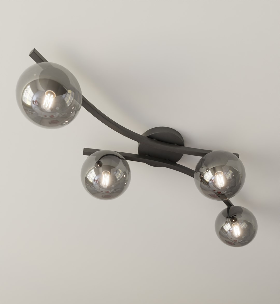 Plafondlamp Noolvura Zwart Ø15 cm - Afbeelding 5