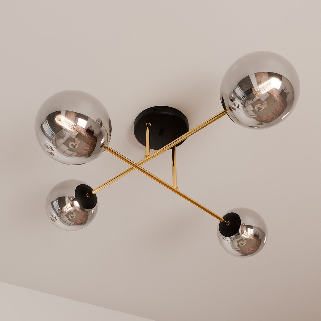 Plafondlamp Trinsak Zwart Ø14 cm - Afbeelding 5
