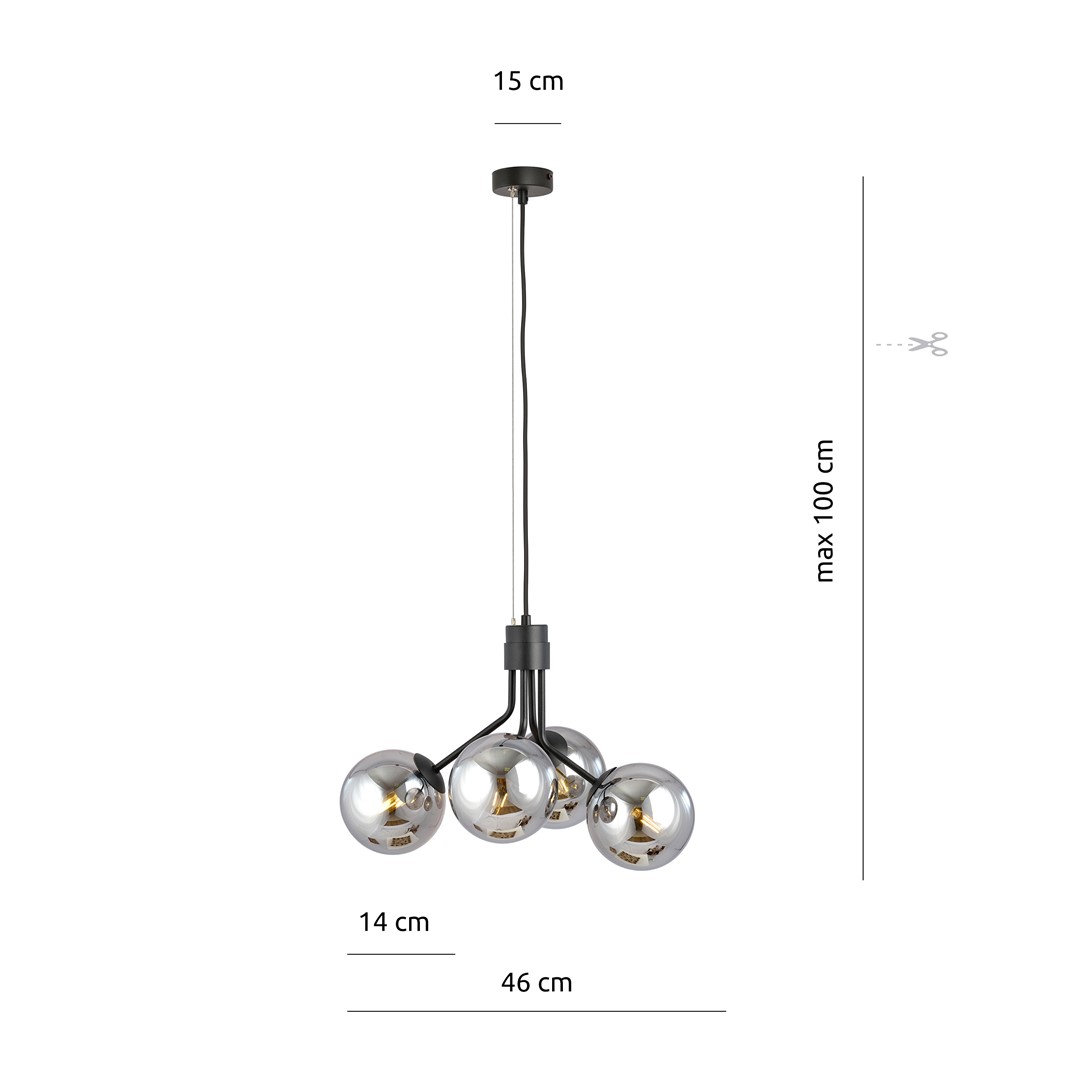 Hanglamp Vardone Zwart Ø14 cm - Afbeelding 5